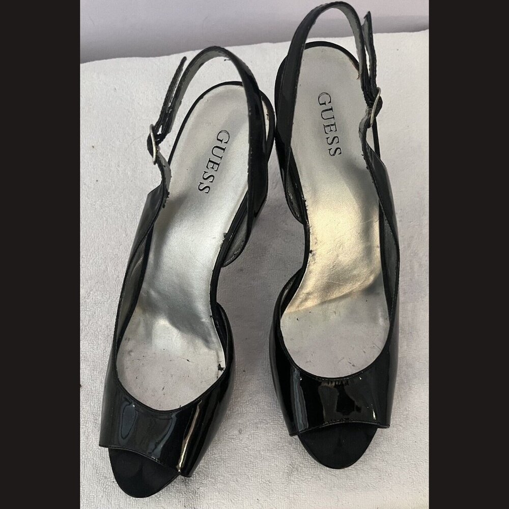 Guess peep‎ toe sing back pumps Women’s Black Heels